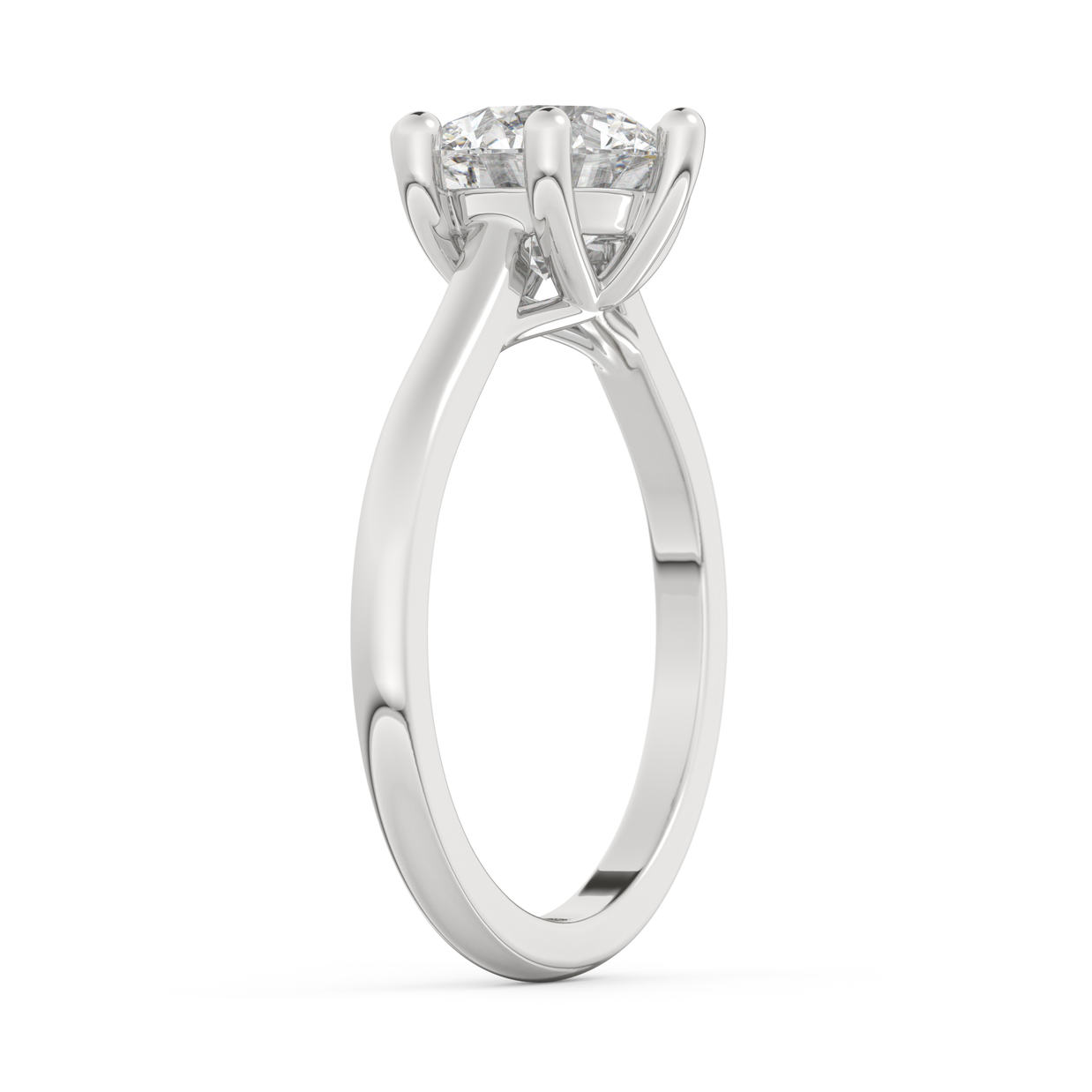 White gold - Central diamond 2.0 ct - view 5