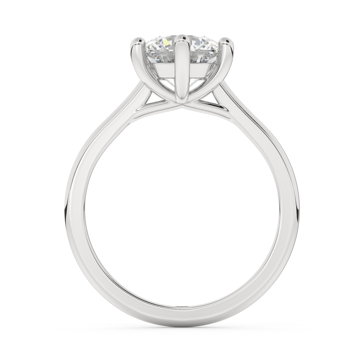 White gold - Central diamond 2.0 ct - view 6
