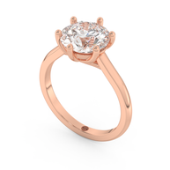 Rose gold - Central diamond 3.0 ct - view 1