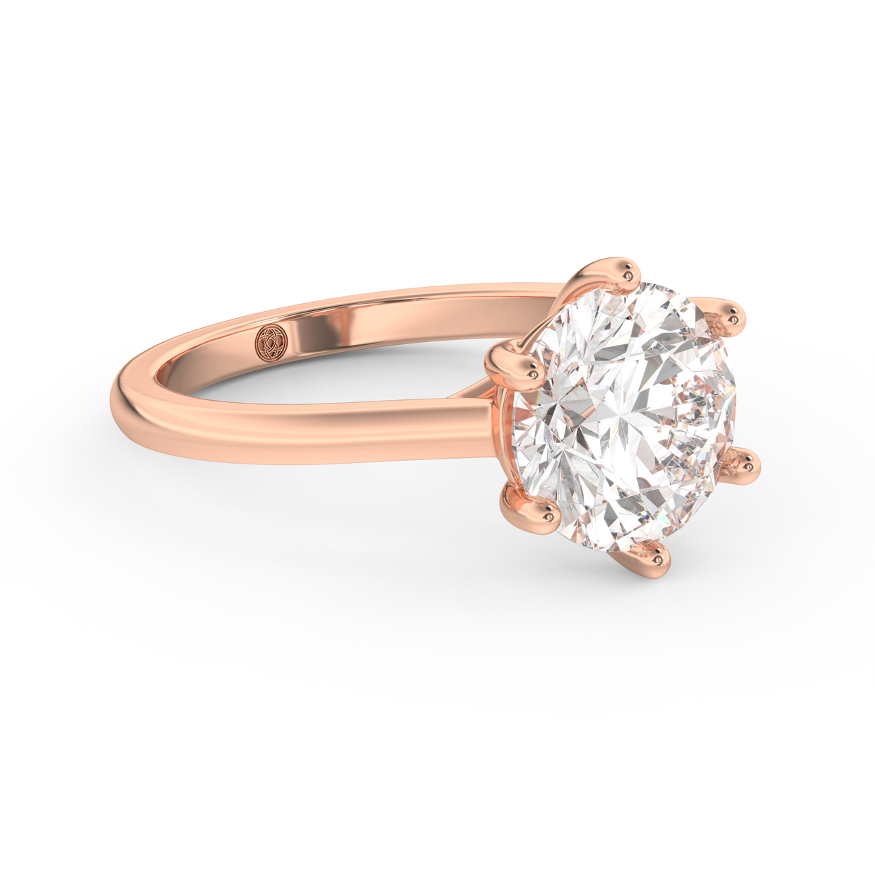 Rose gold - Central diamond 3.0 ct - view 3