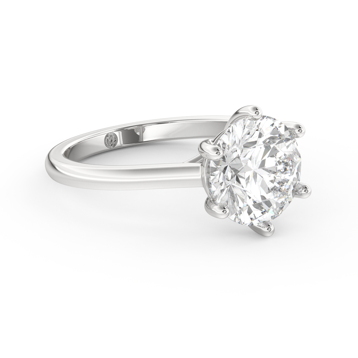 White gold - Central diamond 3.0 ct - view 3