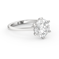 White gold - Central diamond 3.0 ct - view 3