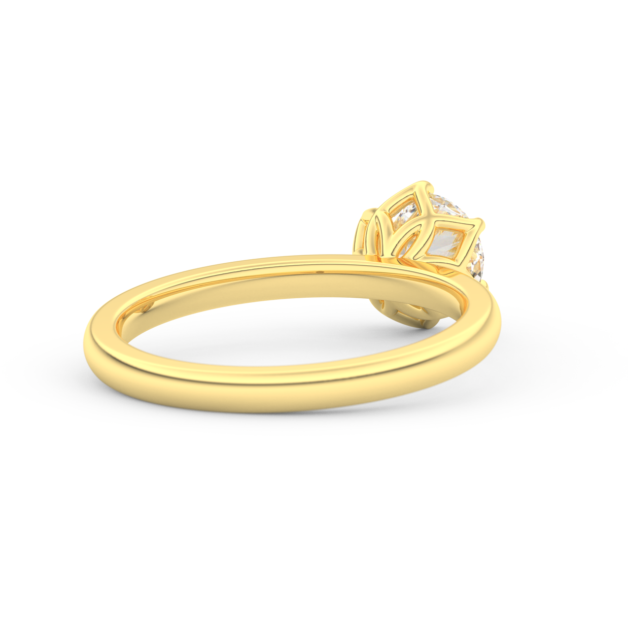 Yellow gold - Central diamond 1.0 ct - view 4