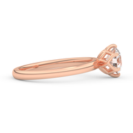 Rose gold - Central diamond 1.0 ct - view 3