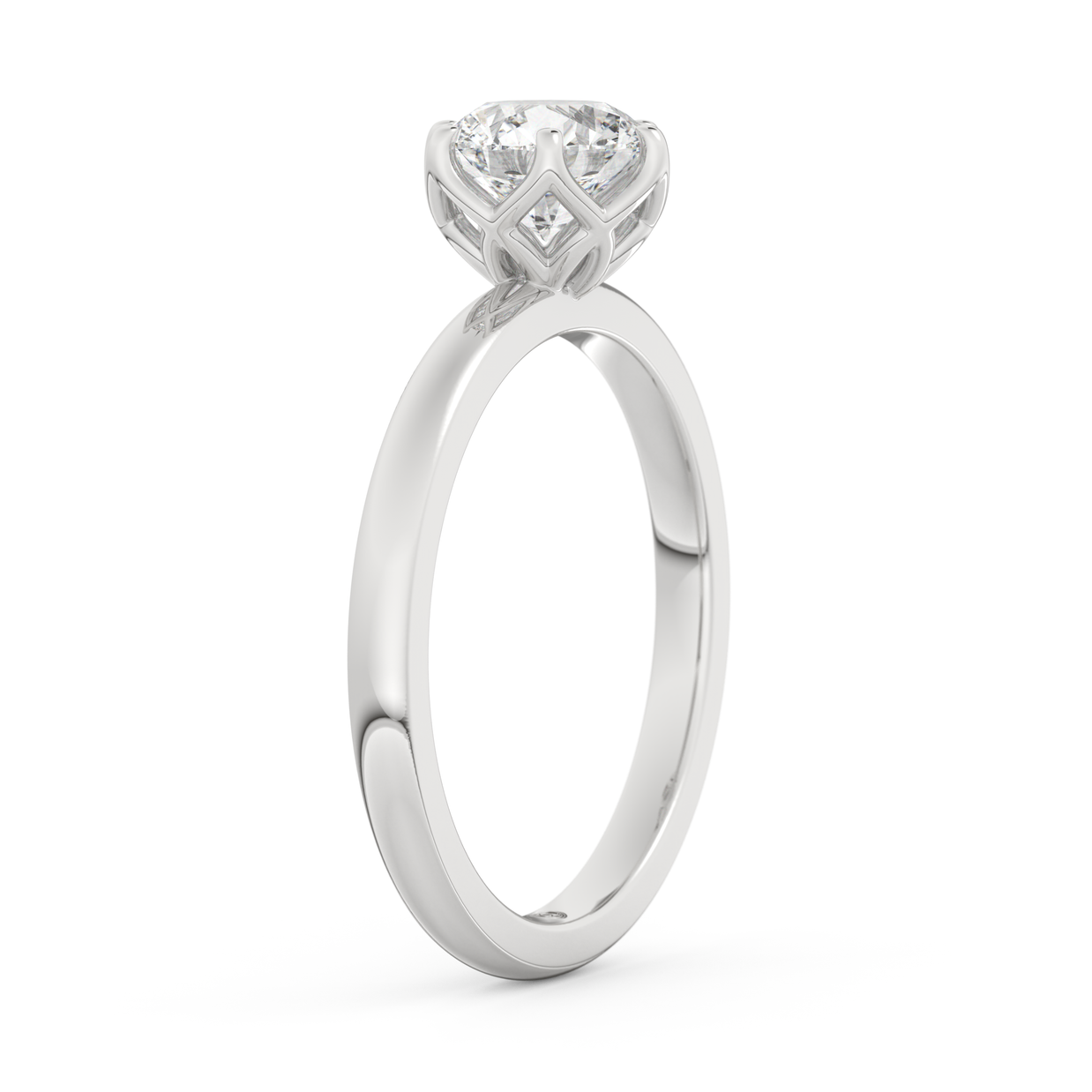 White gold - Central diamond 1.0 ct - view 5