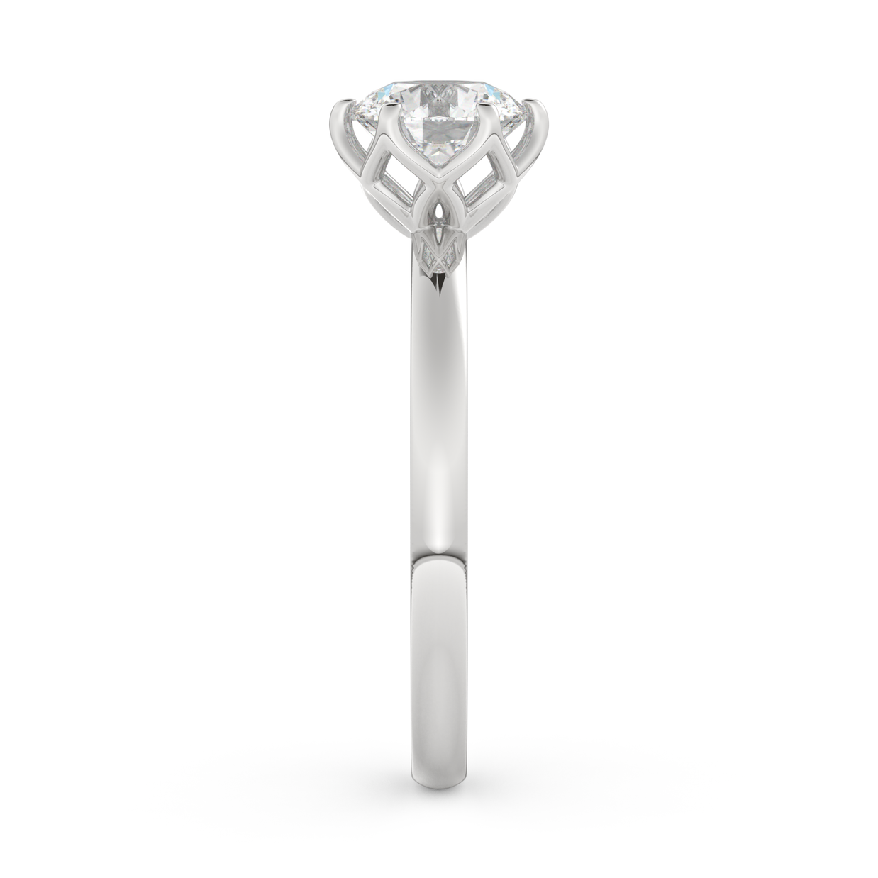 White gold - Central diamond 1.0 ct - view 7