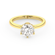 Yellow gold - Central diamond 1.5 ct - view 2