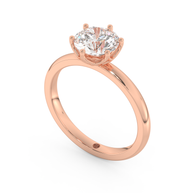 Rose gold - Central diamond 1.5 ct - view 1