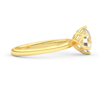 Yellow gold - Central diamond 2.0 ct - view 3