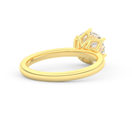Yellow gold - Central diamond 2.0 ct - view 4