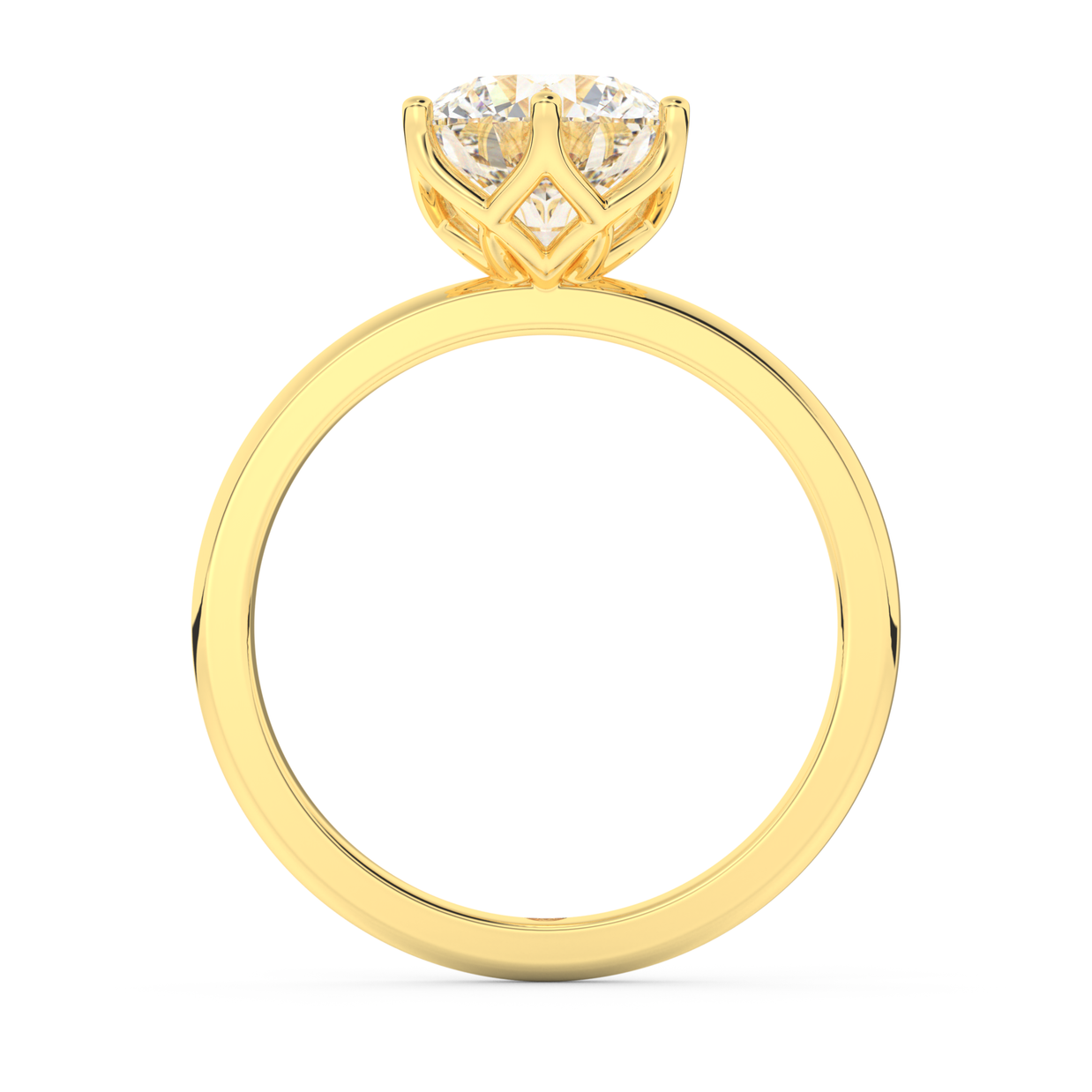 Yellow gold - Central diamond 2.0 ct - view 6