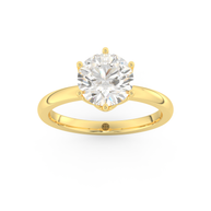 Yellow gold - Central diamond 2.0 ct - view 8