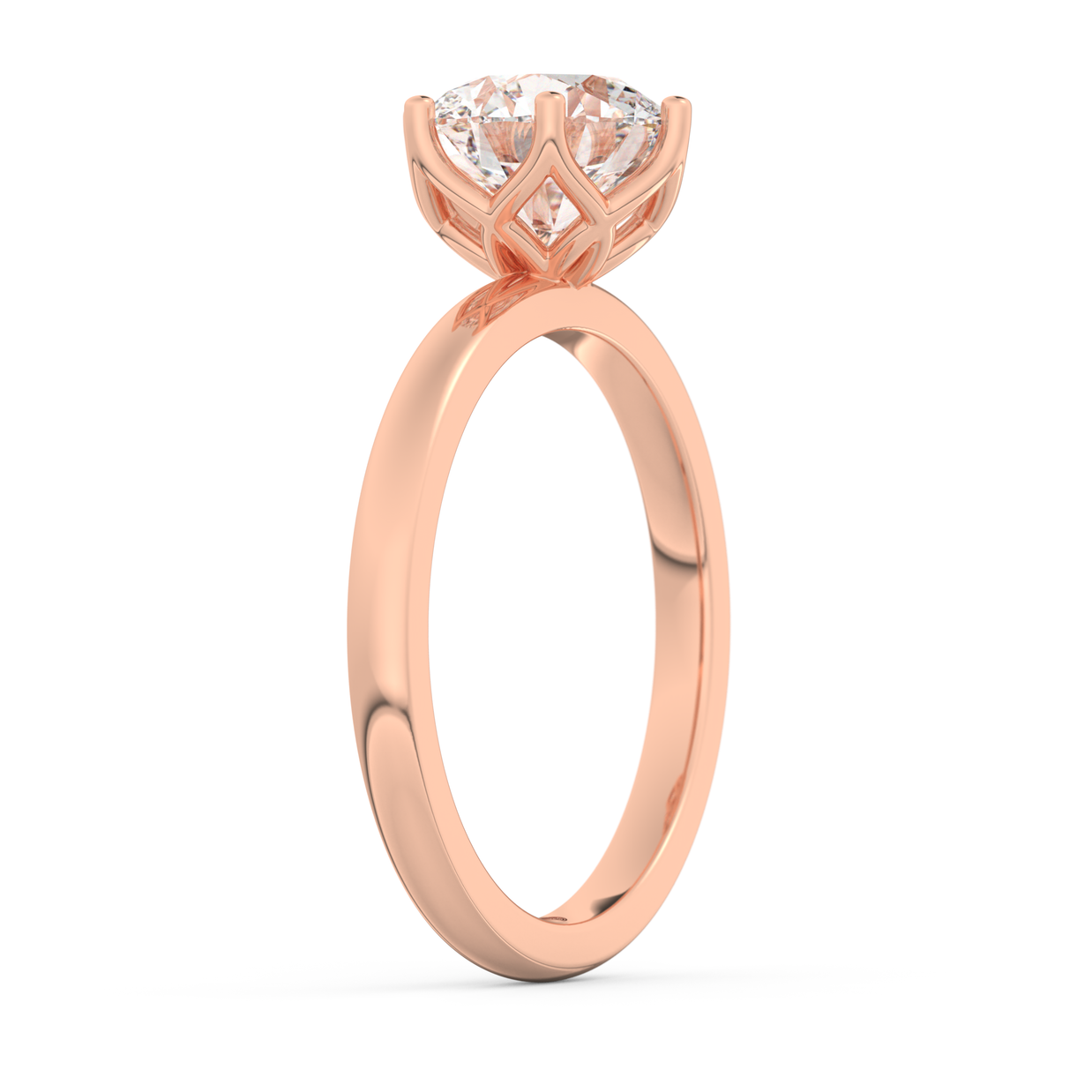 Rose gold - Central diamond 2.0 ct - view 5