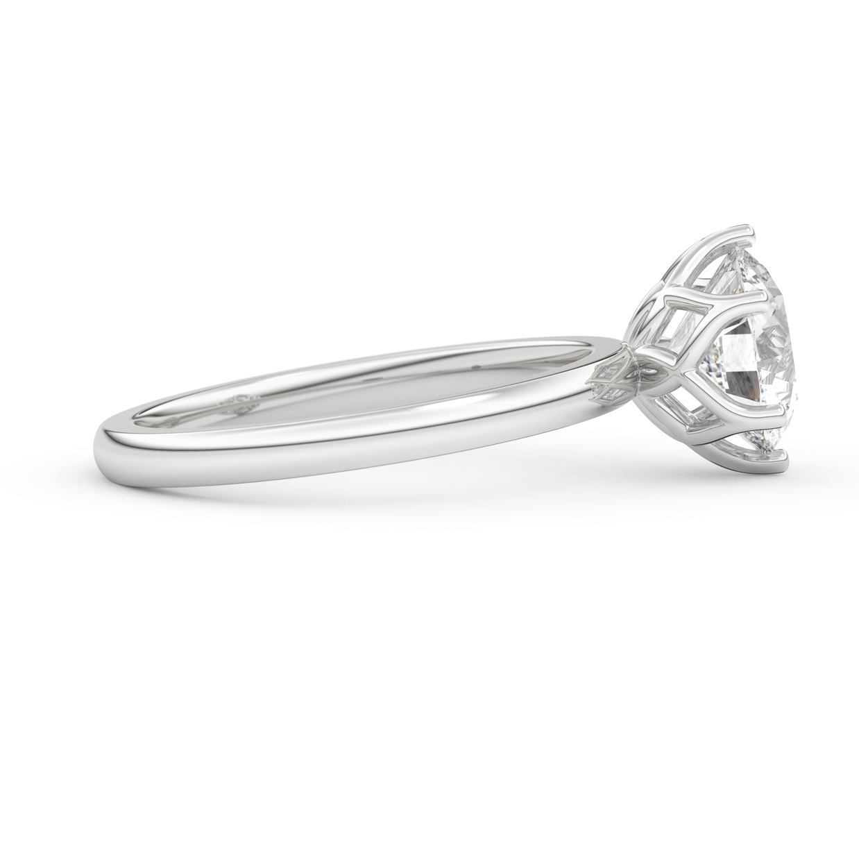 White gold - Central diamond 2.0 ct - view 3