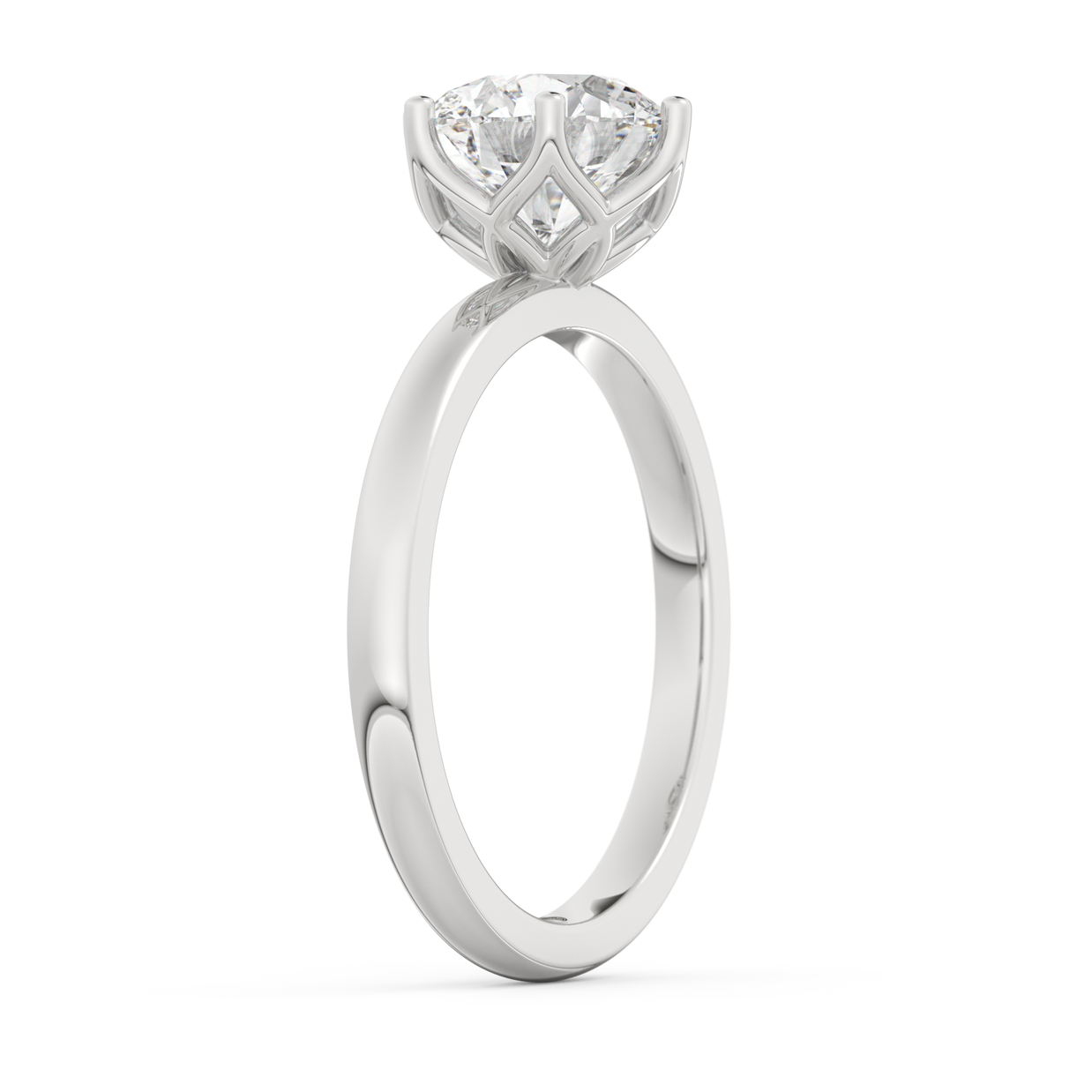 White gold - Central diamond 2.0 ct - view 5