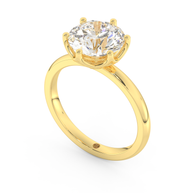 Yellow gold - Central diamond 3.0 ct - view 1