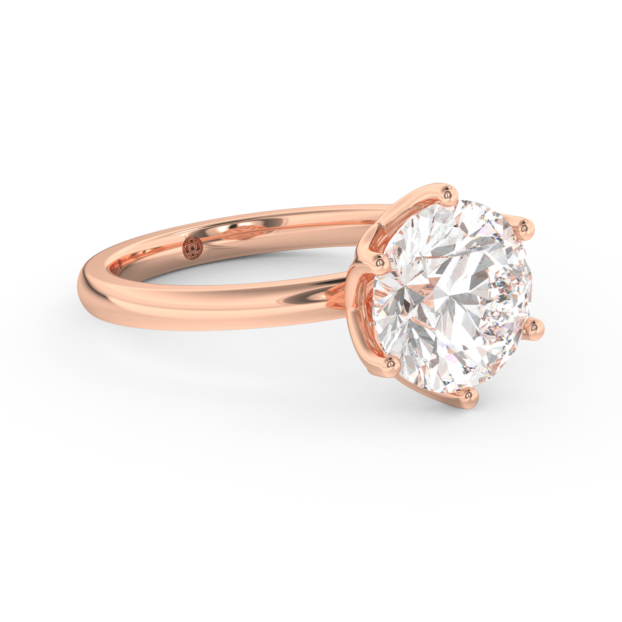 Rose gold - Central diamond 3.0 ct - view 3