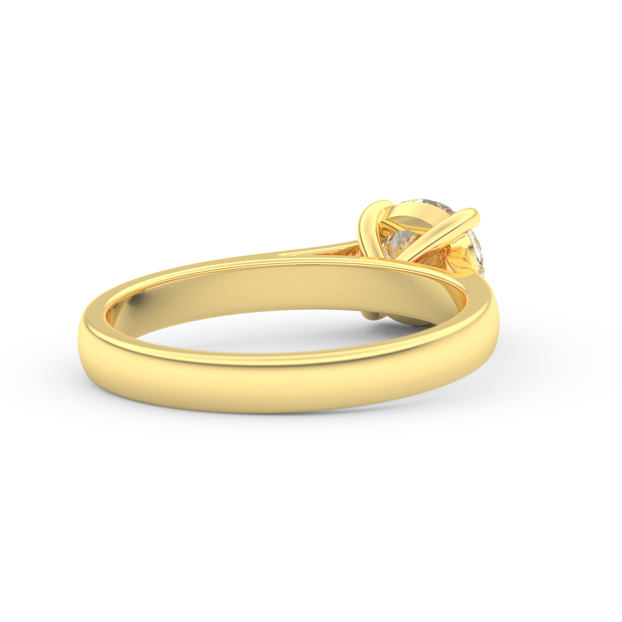 Yellow gold - Central diamond 1.0 ct - view 4
