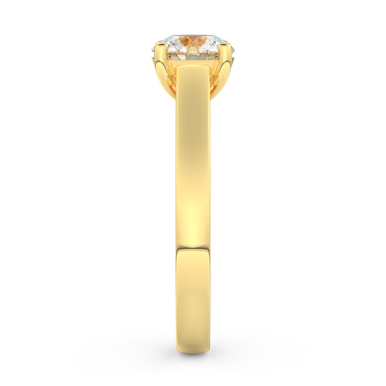 Yellow gold - Central diamond 1.0 ct - view 7