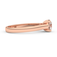 Rose gold - Central diamond 1.0 ct - view 3