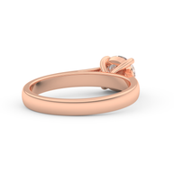 Rose gold - Central diamond 1.0 ct - view 4