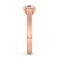 Rose gold - Central diamond 1.0 ct - view 7