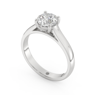 White gold - Central diamond 1.0 ct - view 1
