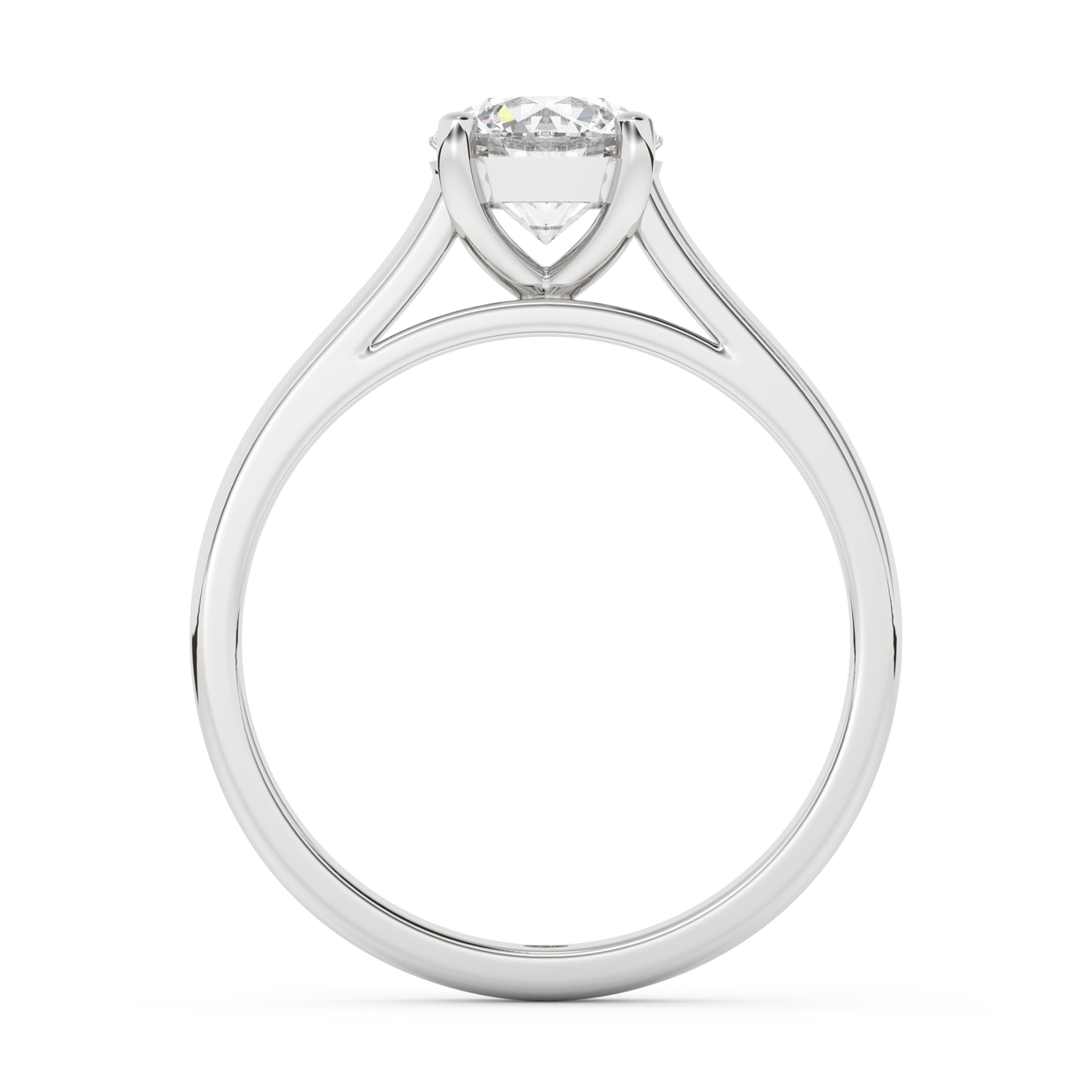 White gold - Central diamond 1.0 ct - view 6