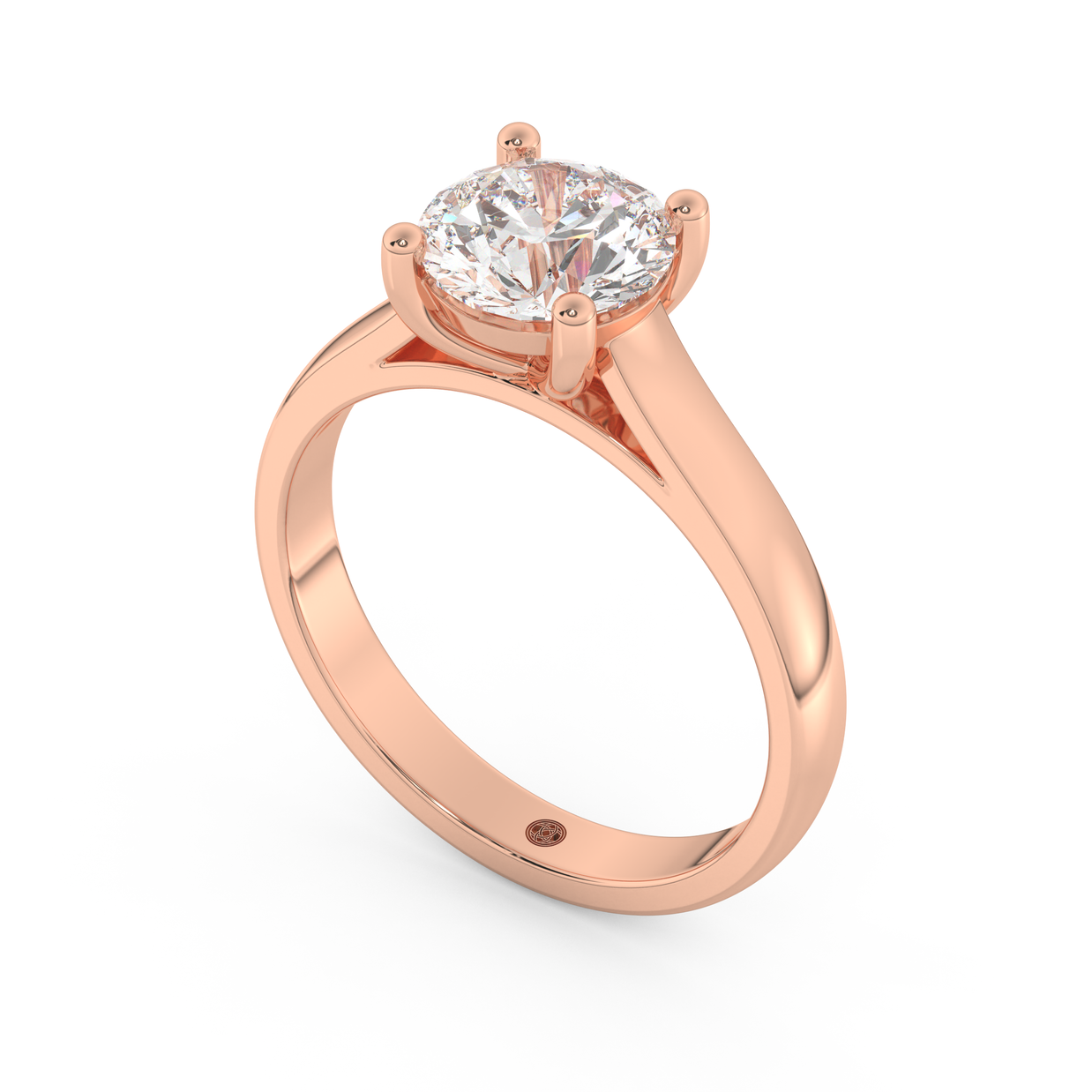 Rose gold - Central diamond 1.5 ct - view 1