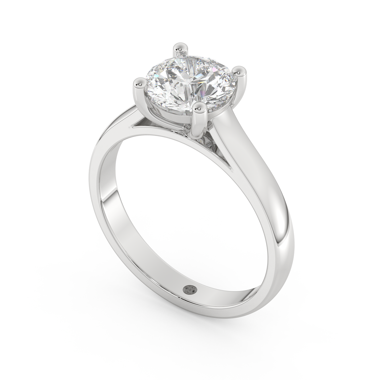 White gold - Central diamond 1.5 ct - view 1