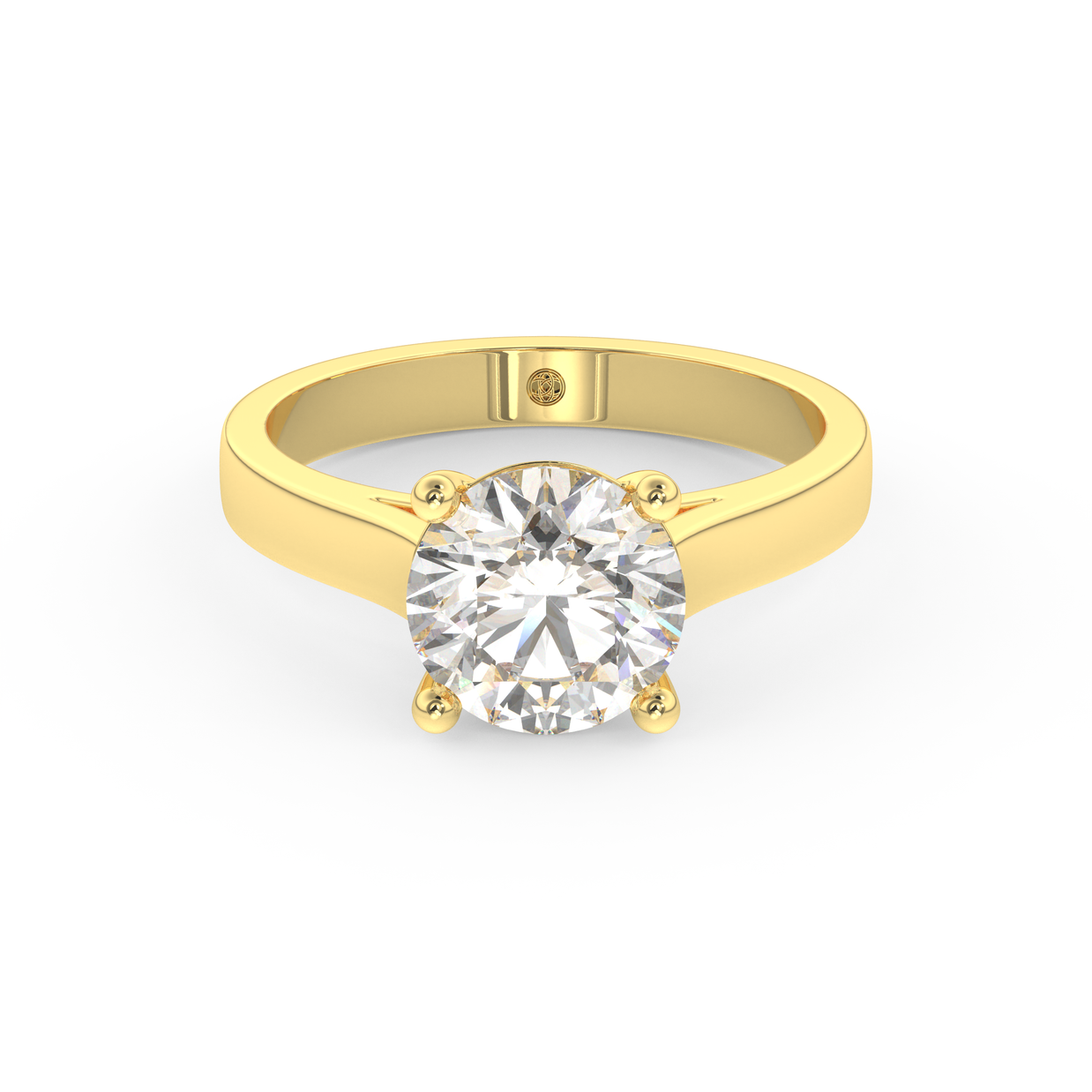 Yellow gold - Central diamond 2.0 ct - view 2