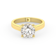 Yellow gold - Central diamond 2.0 ct - view 2