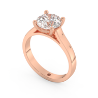 Rose gold - Central diamond 2.0 ct - view 1