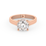 Rose gold - Central diamond 2.0 ct - view 2