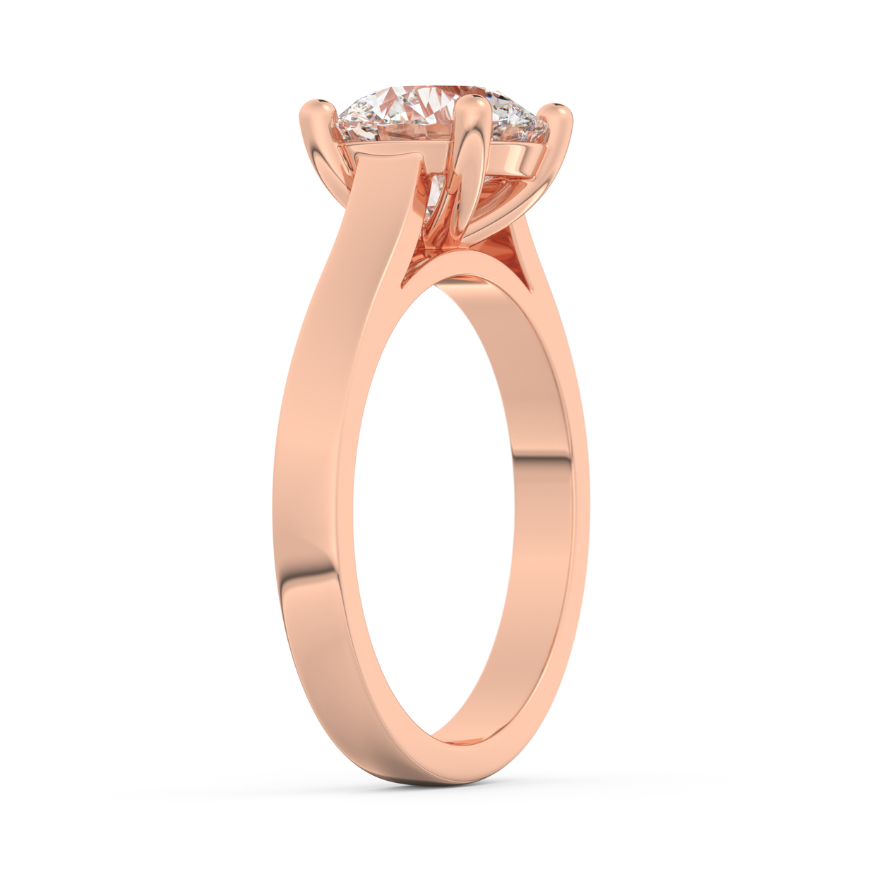 Rose gold - Central diamond 2.0 ct - view 5
