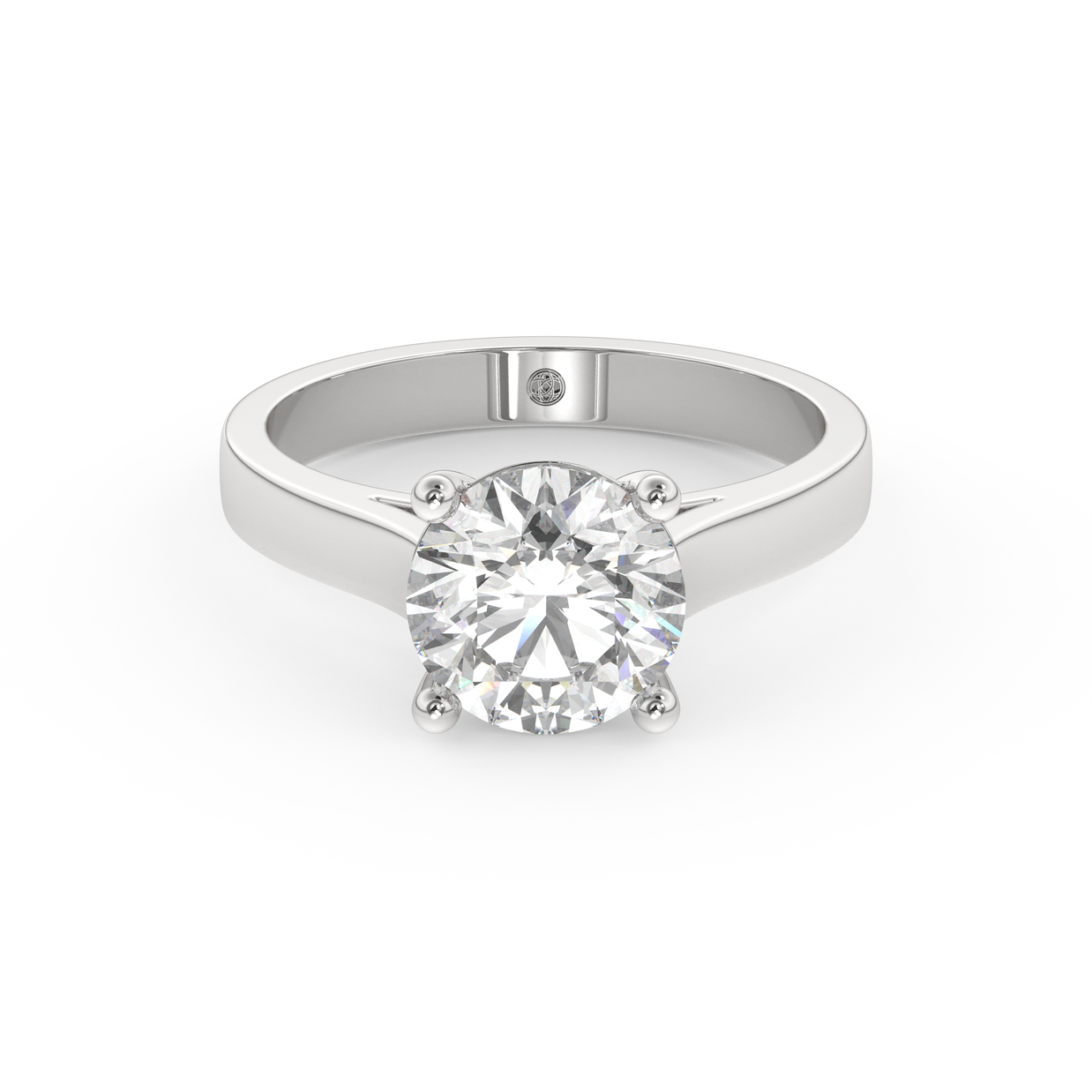 White gold - Central diamond 2.0 ct - view 2