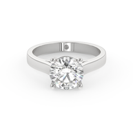 White gold - Central diamond 2.0 ct - view 2