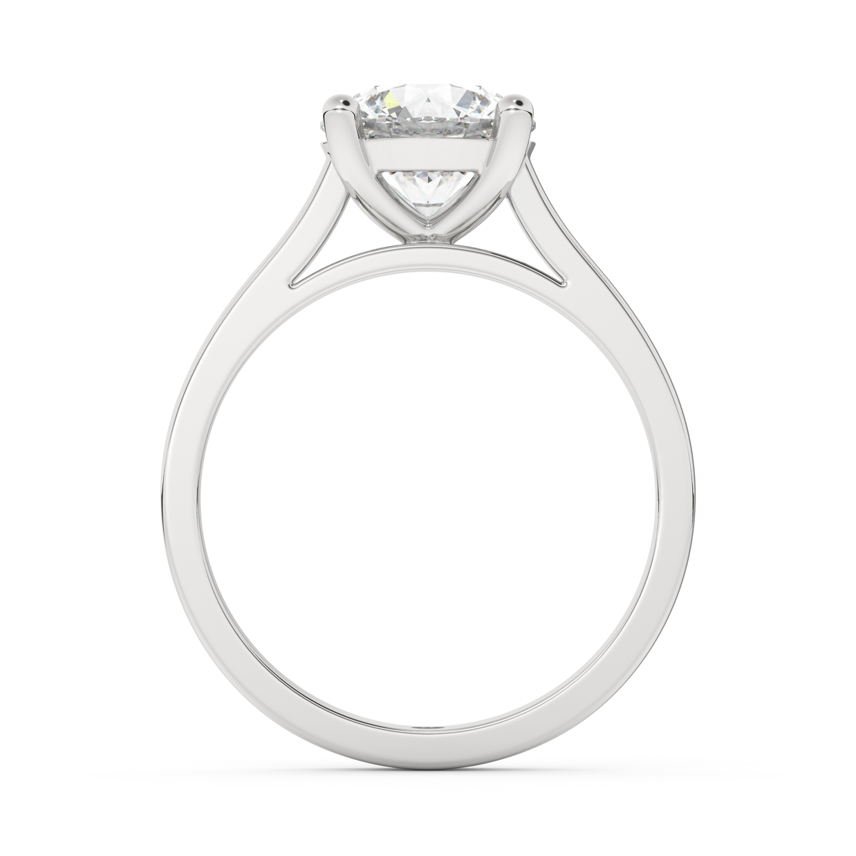 White gold - Central diamond 2.0 ct - view 6