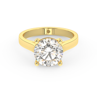 Yellow gold - Central diamond 3.0 ct - view 2