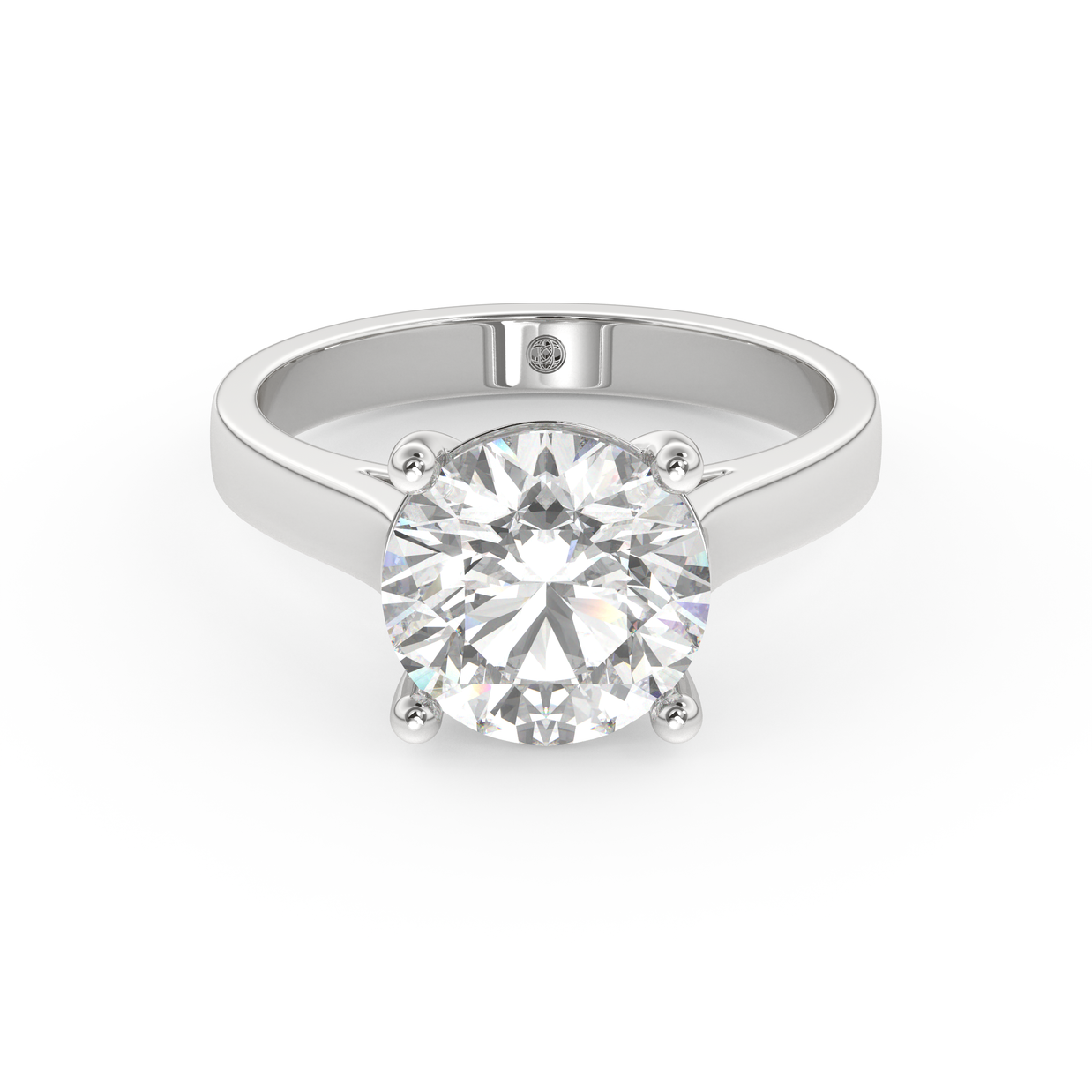 White gold - Central diamond 3.0 ct - view 2