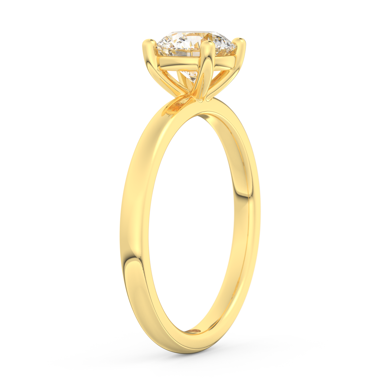 Yellow gold - Central diamond 1.0 ct - view 5