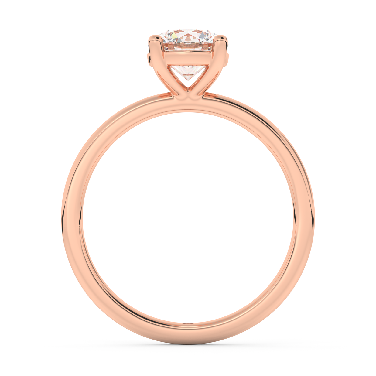 Rose gold - Central diamond 1.0 ct - view 6