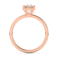 Rose gold - Central diamond 1.0 ct - view 6