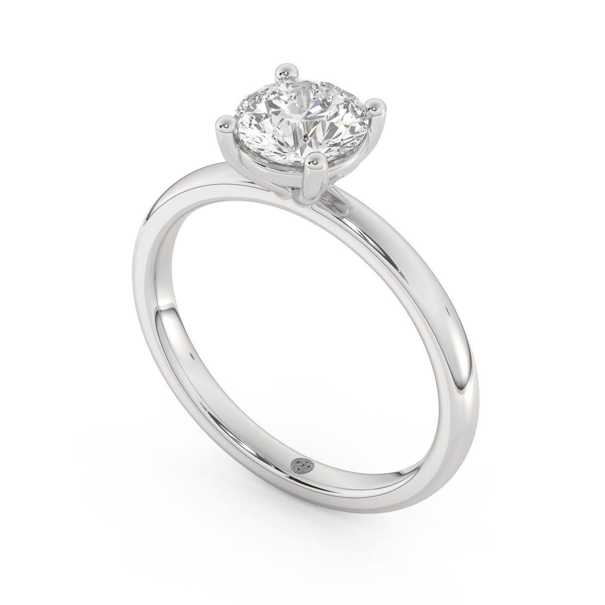 White gold - Central diamond 1.0 ct - view 1