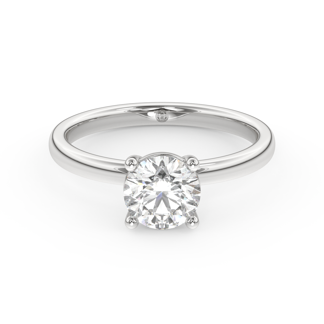 White gold - Central diamond 1.0 ct - view 2