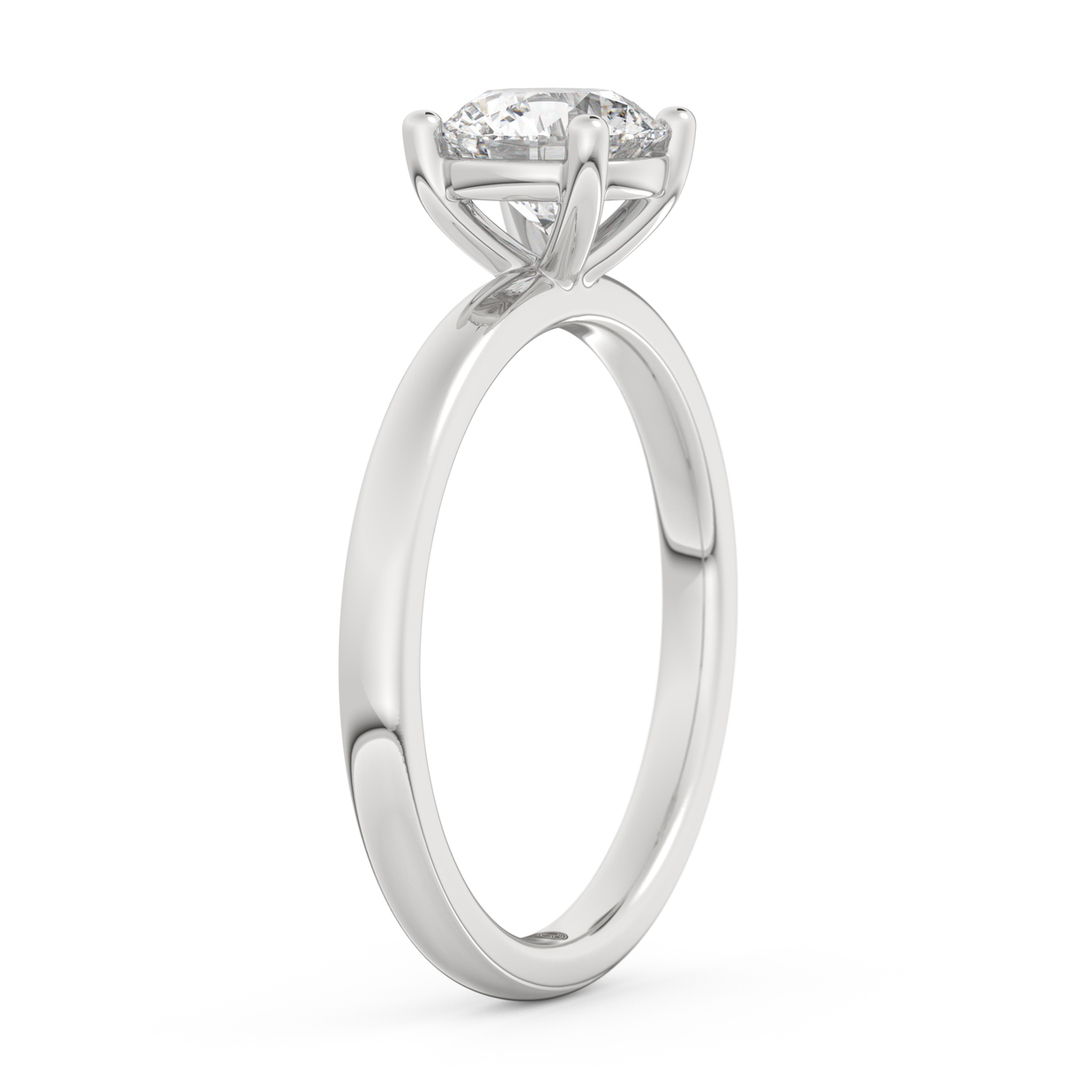 White gold - Central diamond 1.0 ct - view 5
