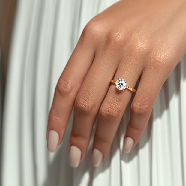 San Francisco Summer Diamond Ring 1.0, 1.5, 2.0, 3.0 Ct, Gold 14K