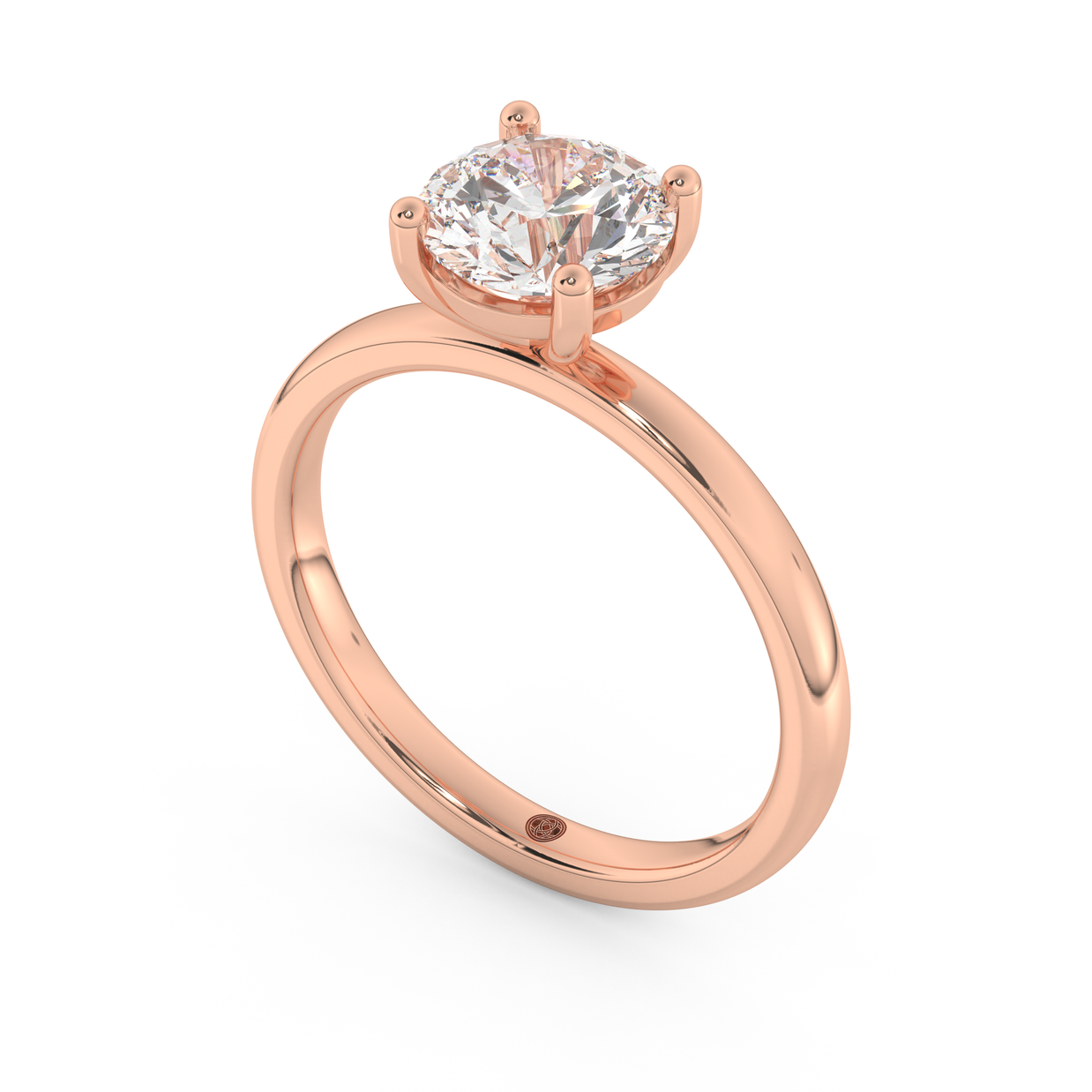 Rose gold - Central diamond 1.5 ct - view 1