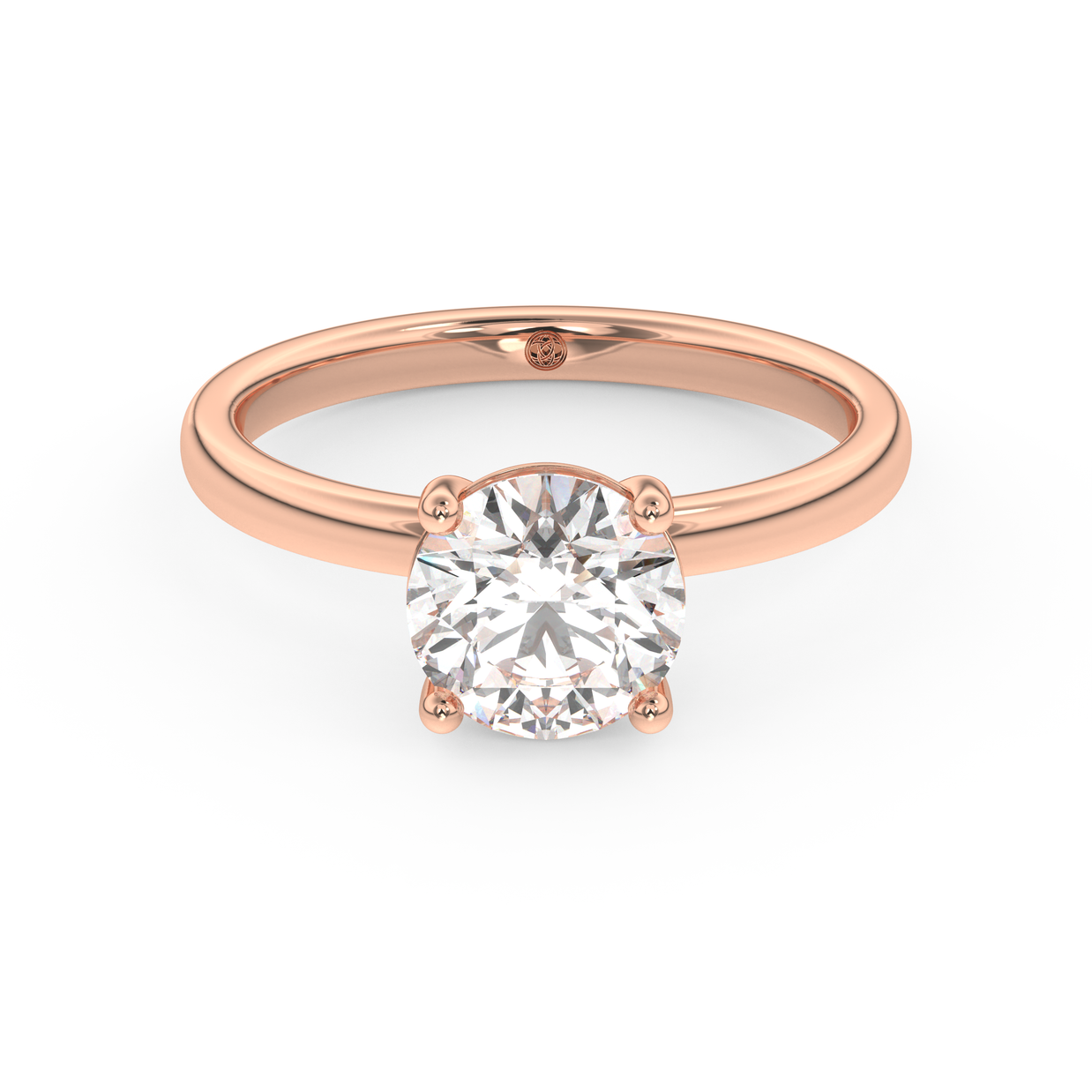 Rose gold - Central diamond 1.5 ct - view 2