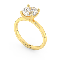 Yellow gold - Central diamond 2.0 ct - view 1